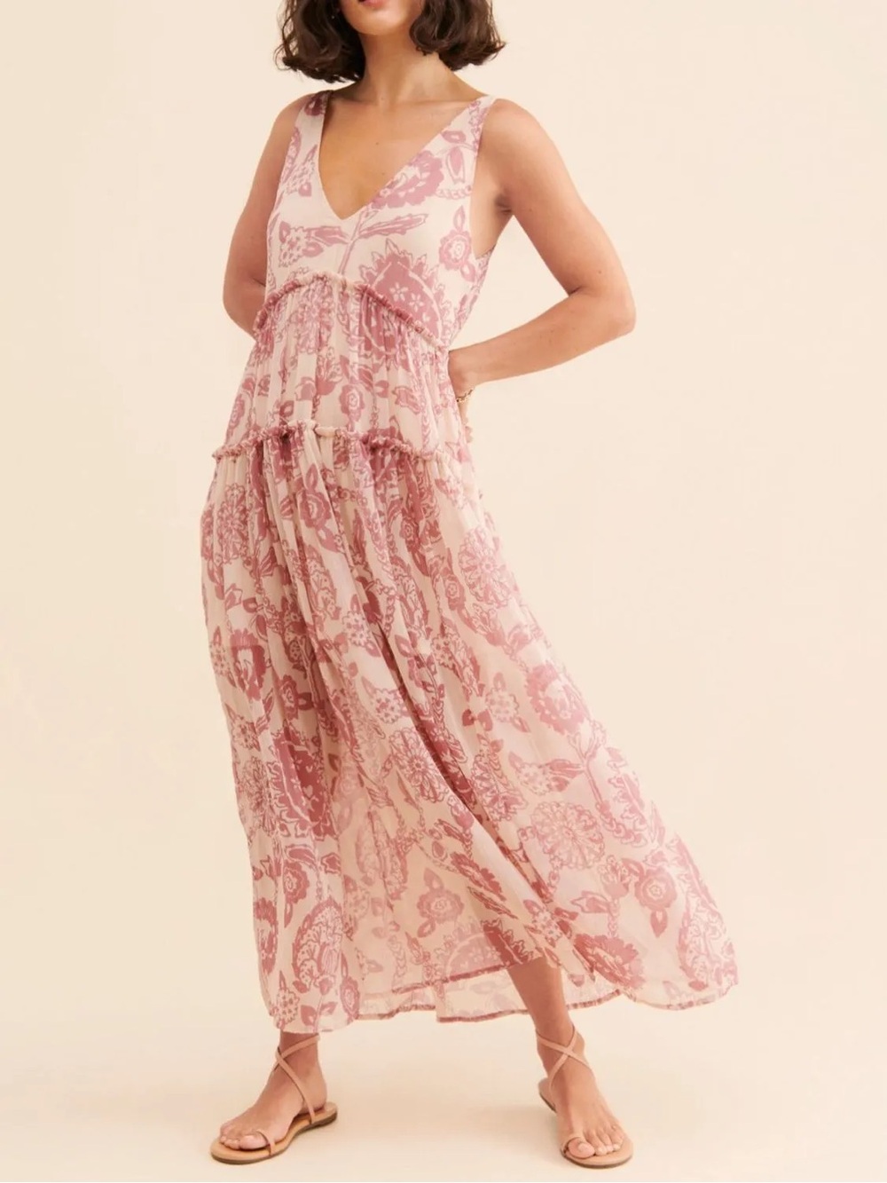Free People Julianna Maxi dress pink floral